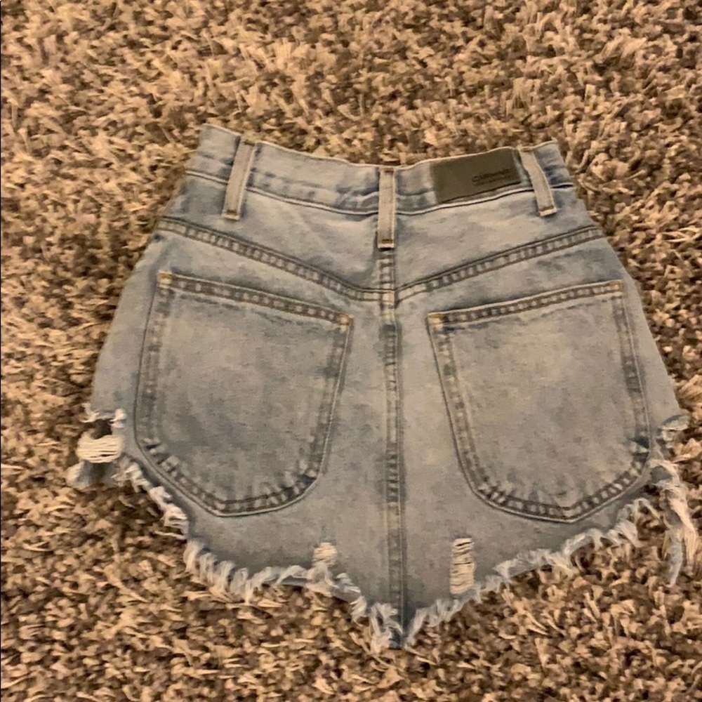 LF DISTRESSED DENIM SKIRT